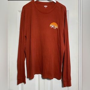 Old Navy soft washed waffle knit thermal with mountain graphic size XXL